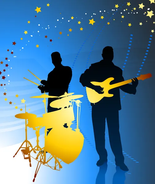 Live Music Band — Stock Vector