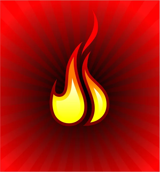 Φλόγα φωτιάς — Διανυσματικό Αρχείο