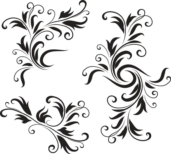 추상 흑인과 백인 디자인 패턴 — 스톡 벡터