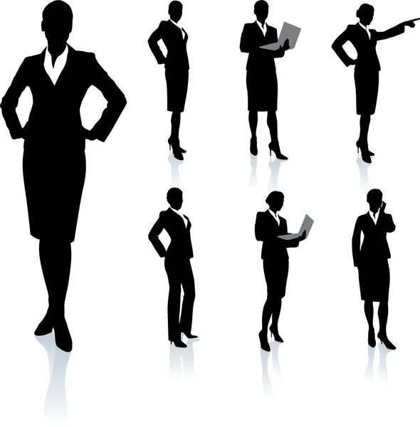 Mujer de negocios Silhouette Collection — Archivo Imágenes Vectoriales