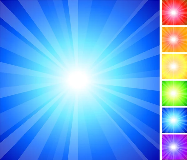 Simples coleção brilho arco-íris — Vetor de Stock