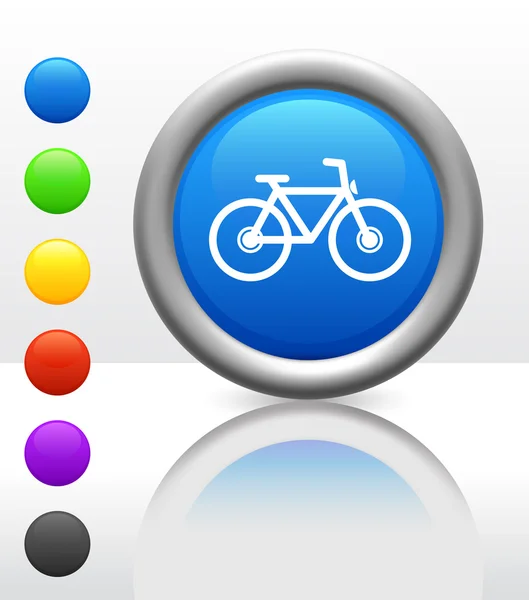 Cykel ikonen på internet-knappen — Stock vektor