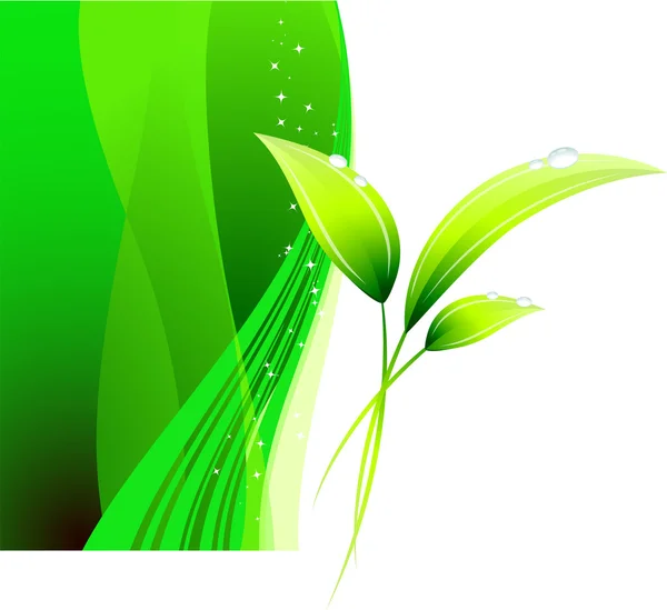 Contesto verde per la conservazione ambientale — Vettoriale Stock