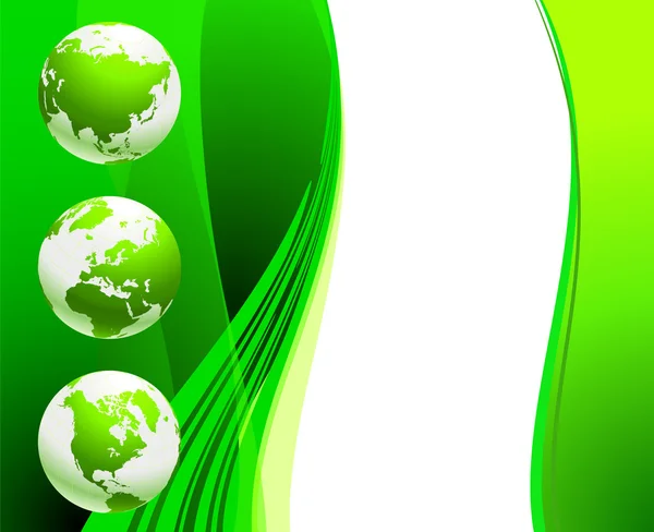 Green Globe Contesto per la conservazione ambientale — Vettoriale Stock