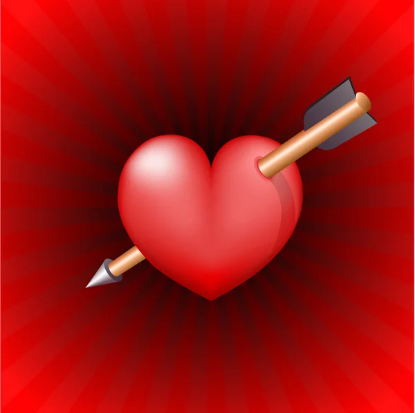 Romantik Kalp Sevgililer günü tasarım arka plan — Stok Vektör