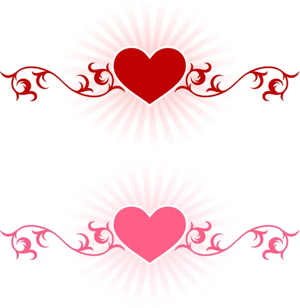 Romantyczny serce Valentine's Day wzór tła — Wektor stockowy