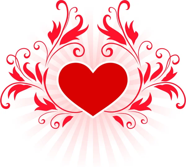 Corazones románticos Día de San Valentín diseño de fondo — Archivo Imágenes Vectoriales