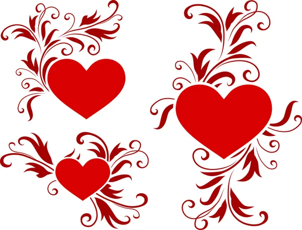 Cuori romantici San Valentino design sfondo — Vettoriale Stock