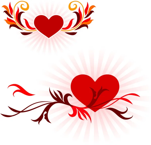 Romantiska hjärtan alla hjärtans dag design bakgrund — Stock vektor