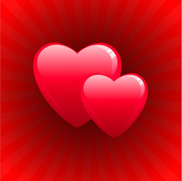 Romantik Kalp Sevgililer günü tasarım arka plan — Stok Vektör