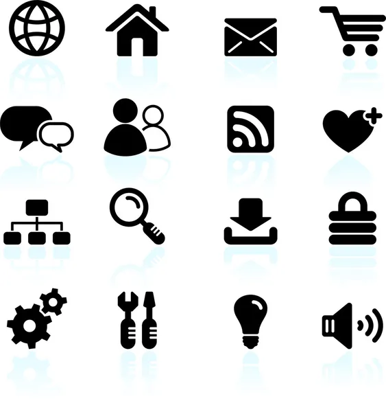 Conjunto de ícone de design de internet — Vetor de Stock