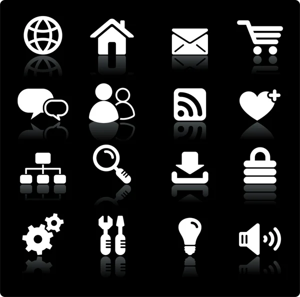 Conjunto de iconos de diseño de Internet — Vector de stock