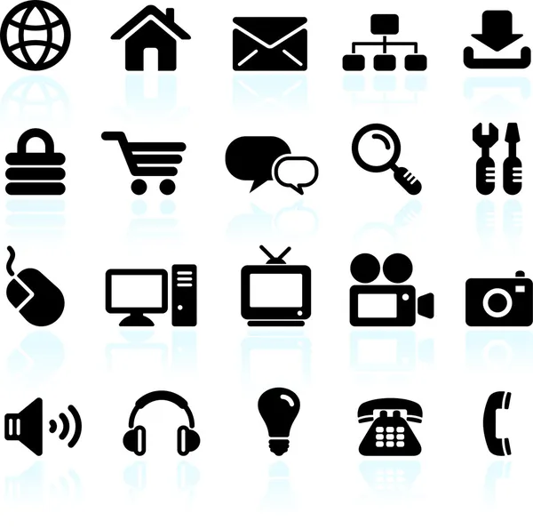 Set di icone di design internet — Vettoriale Stock
