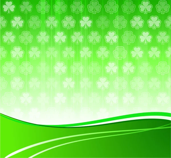 Grünes Kleeblatt Hintergrund — Stockvektor