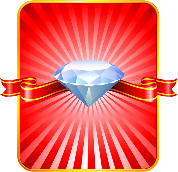 Diamond alla hjärtans dag design bakgrund — Stock vektor