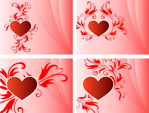 Romantic hearts Valentines Day design background — Stock Vector