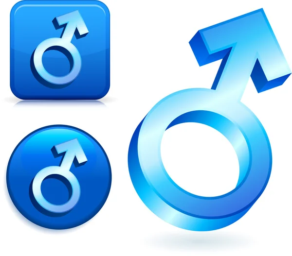 Mannelijke geslacht symbolen — Stockvector