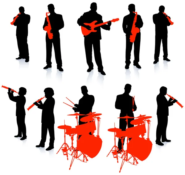 Live Music Band Collection — Stock Vector
