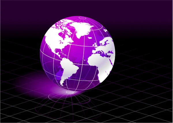 紫の惑星 — ストックベクタ