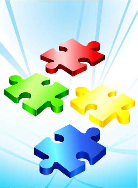 Pièces de puzzle incomplètes — Image vectorielle