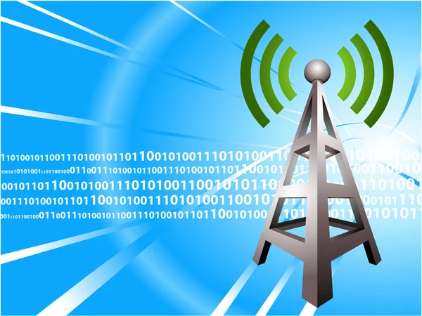 Digital Radio tower wave modern Background — Stock Vector