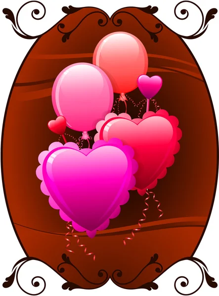 Corações românticos Dia dos Namorados design de fundo — Vetor de Stock