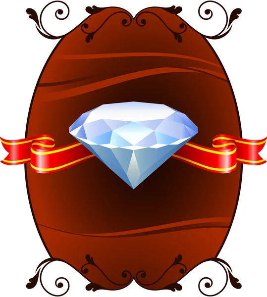 Diamond Valentine's Day design background — Stock Vector