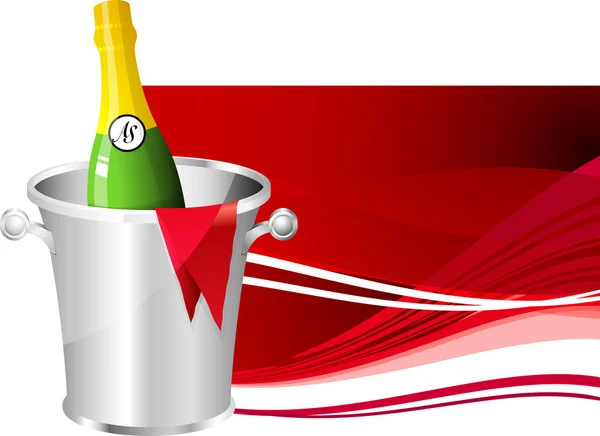 Champagner Valentinstag Design Hintergrund — Stockvektor