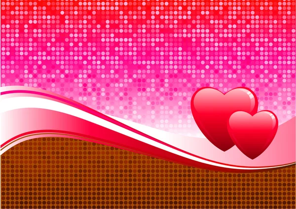 Romantische harten Valentijnsdag ontwerp achtergrond — Stockvector