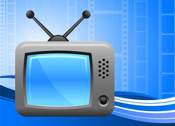 Fernsehen auf Filmrolle Hintergrund — Stockvektor