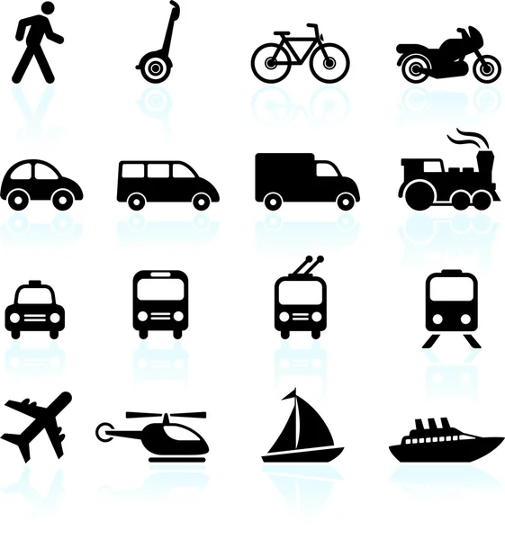 Taşımacılık simgeleri tasarım öğeleri — Stok Vektör