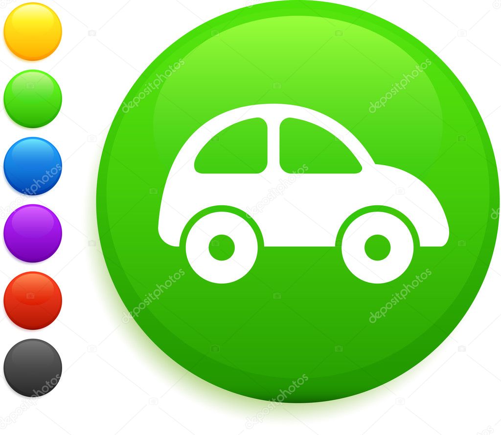 car icon on round internet button