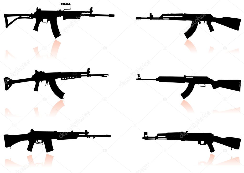 Automatic Gun Set — Stock Vector © Iconspro 6030821