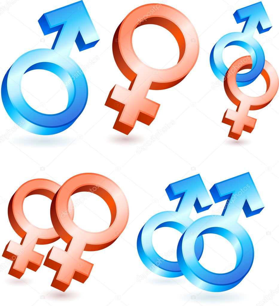 Male And Female Gender Symbols — Stock Vector © Iconspro 6031271