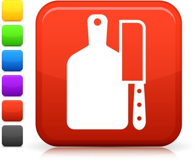 kesim Panosu simgesi kare Internet düğme Tarih
