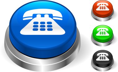 Telephone Icon on Internet Button clipart