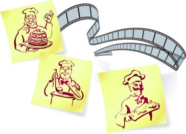 cooking show Camera Film Strip background clipart