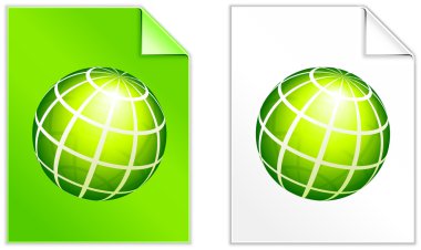 Globe on Paper Set clipart