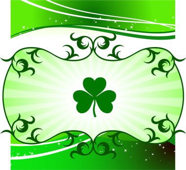 St. Patrick's Day green background clipart