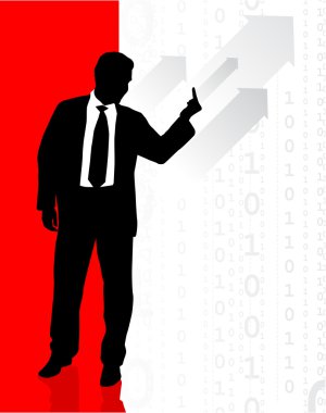 Business man showing a middle finger clipart