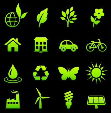 Environmental Nature Icons Collection clipart