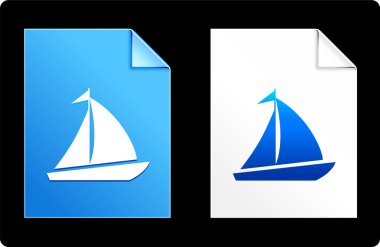 Sailboat on Paper Set clipart