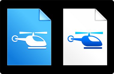 Helicopter on Paper Set clipart