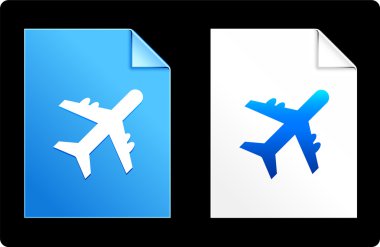 Airplane on Paper Set clipart