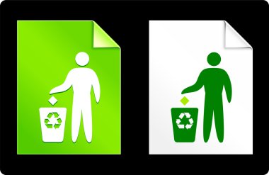 Recycle Garbage on Paper Set clipart