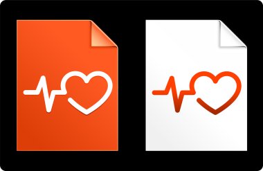 Heart Pulse on Paper Set clipart