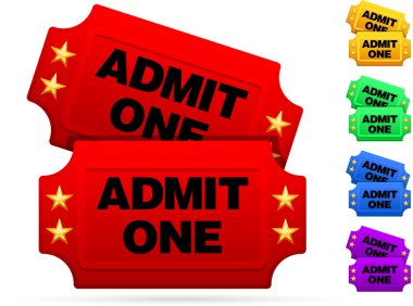 Classic movie tickets clipart