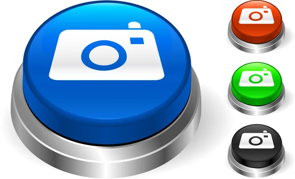 Camera Icon on Internet Button — Stock Vector