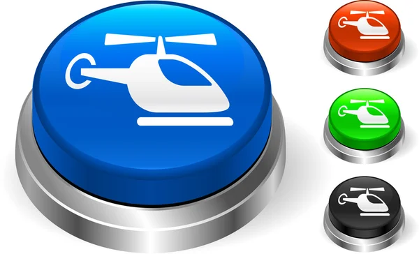 Helicopter Icon on Internet Button — Stock Vector