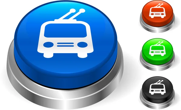 Trolley Koffer pictogram op internet knop — Stockvector